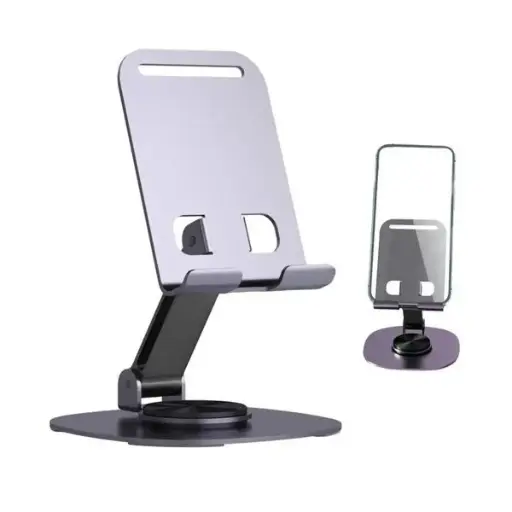 Ostin Metal Desktop Tablet Holder Table Cell Foldable Extend Support Desk Mobile Phone Holder Stand For iPhone 360 Degrees Rotatable