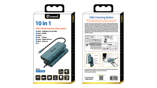  HUB Docking Station ST-UC962 (10 in 1) TYPE C WITH LAN GIGABIT