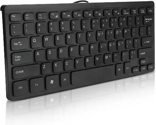 K1000 USB Computer PC Keyboard Plug and Play Mini Keyboard Wired Waterproof Multimedia Kaypad Portable Laptop Accessories Compatible for Windows, for Mac OS