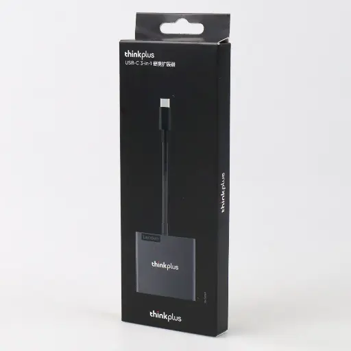 Lenovo Thinkplus 4-in-1 USB-C to USB A/C, HDMI 4K, VGA 1080P Hub Adapter 