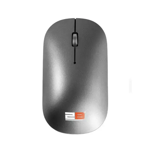 [mo878] 2B (MO878) 2.4GHz Slim Wireless Optical Mouse with Blue Light - New Gray