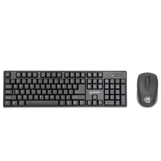 [kb717] Manhattan Wireless Keyboard and Optical Mouse Set - 178990 - Black