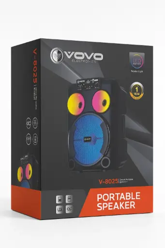 [8025] VOVO V-8025 Party RGB Portable Speaker 1.0 