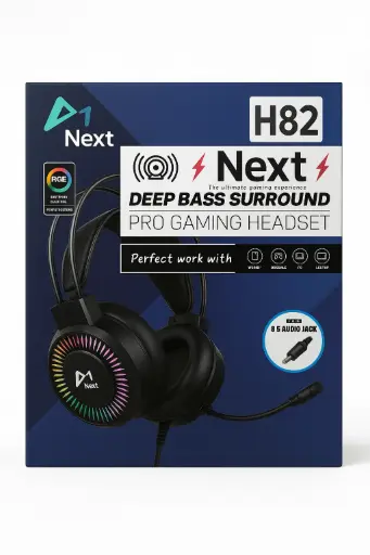 [H82]  H82 Next Deep Bass Surround Pro Gaming Headset with 3.5mm Jack
