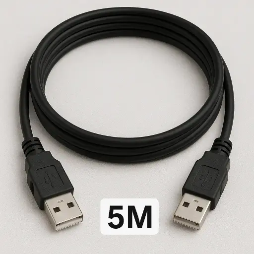 USB 2.0 Male to Male Cable 5M Cord for HDD enclosures, cooling pad, set up box, USB Hubs, Bluetooth speaker 5M