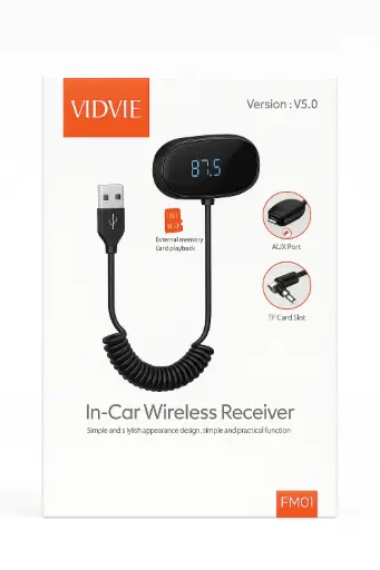 [FM01] VIDVIE FM01 In-Car Wireless Receiver V5.0
