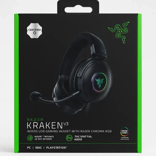 [V3] Headphone_RAZER-KRAKEN-V3_Gaming _ USB7.1_ChromaRGB 