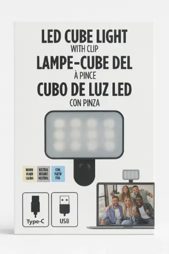 CubeLight Clip – LED Video Light 3 Colors