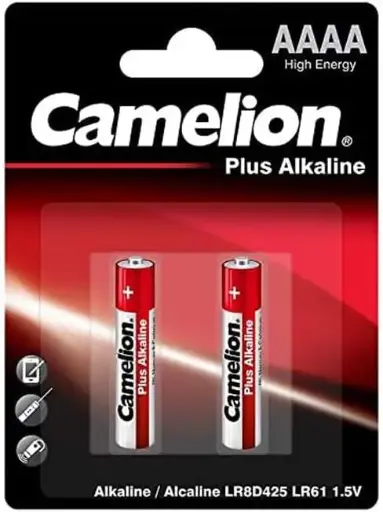 [AAAA LR08-BP2] Camelion Pack of 2 Alkaline Batteries LR61 AAAA MN 2500 288 Packs