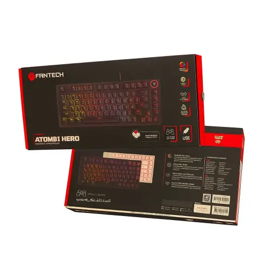 [MK875V2 BK RD] FANTECH ATOM81 MK875V2 BK MECHANICAL GAMING KEYBOARD – MIZU SERIES BLACK 