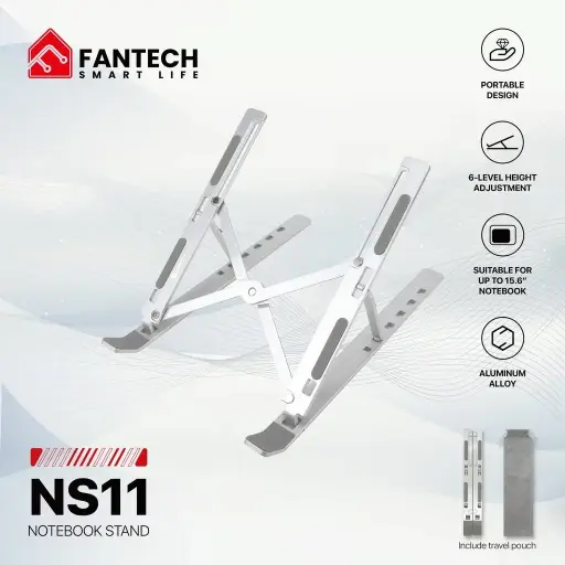 [Fantech NS11] Fantech NS11 Notebook Laptop Stand NS12 Aluminum Alloy N Folding Laptop Stand Metal Laptop Cooling Rack Office