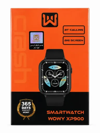 WOWY XP900 Smartwatch with BT Calling, Big Screen & 365 Days Warranty - Black