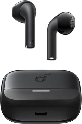 Soundcore K20i by Anker, Semi-in-Ear Earbuds, Bluetooth Wireless, 36H Playtime, Fast Charge, Clear Sound, ENC 2-Mic Clear Calls, Custom EQ, IPX5, Bluetooth 5.3, App Control (Black) 18 Months Warranty